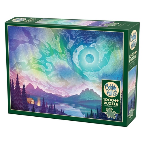 Cobble Hill Aurora Colourful Jigsaw Puzzle incl Poster 1000 Pieces