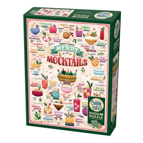 Cobble Hill Merry Mocktails Jigsaw Puzzle incl Poster 1000 Pieces