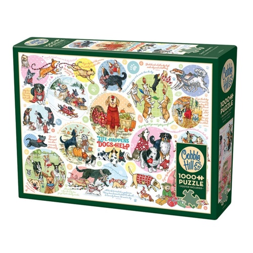 Cobble Hill Dog Thoughts Jigsaw Puzzle incl Poster 1000 Pieces
