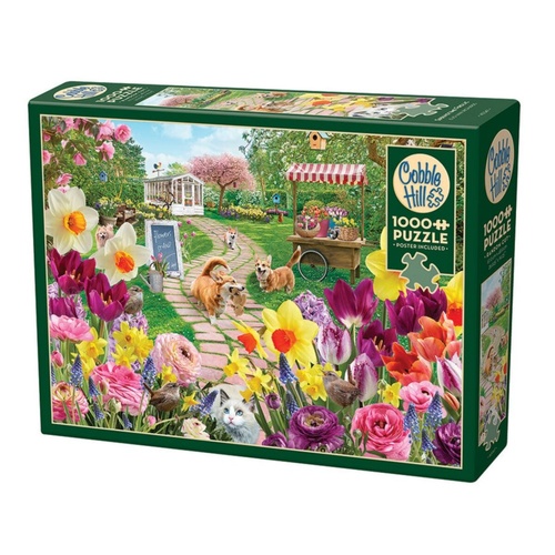 Cobble Hill Springtime Frolic Jigsaw Puzzle incl Poster 1000 Pieces