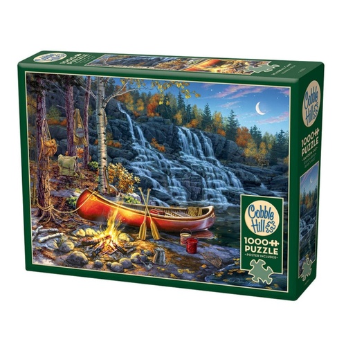 Cobble Hill Waterfall Camp Jigsaw Puzzle incl Poster 1000 Pieces