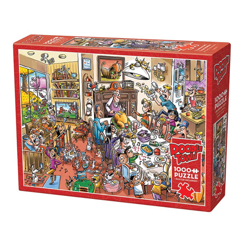 Cobble Hill Doodletown Thanksgiving Jigsaw Puzzle 1000 Piece (COB44501)
