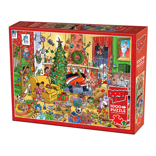 Cobble Hill Doodletown Catching Santa Jigsaw Puzzle 1000 Piece (COB44513)