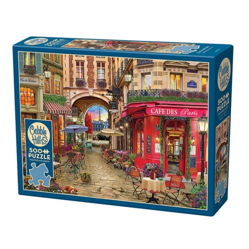 Cobble Hill Cafe des Paris Jigsaw Puzzle incl Poster 500 Pieces