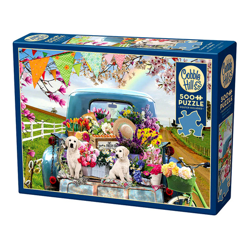 Cobble Hill Country Truck in Spring Jigsaw Puzzle 500 Piece (COB45060)