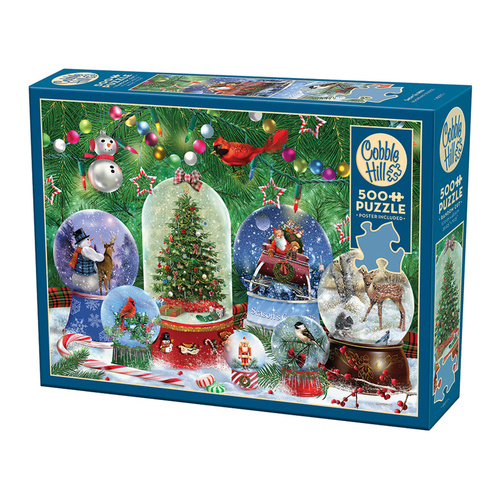 Cobble Hill Snow Globes Jigsaw Puzzle incl Poster 500 Piece (COB45077)
