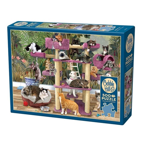 Cobble Hill Jungle Cats Jigsaw Puzzle incl Poster 500 Pieces