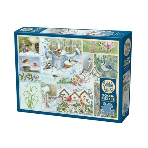 Cobble Hill Garden Birds in Winter Jigsaw Puzzle 500 Pieces