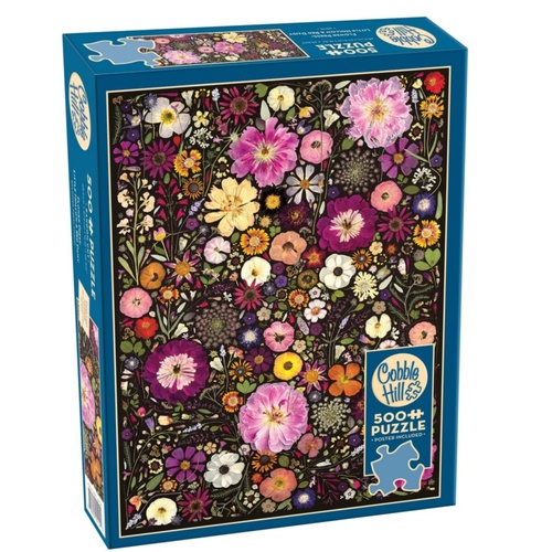 Cobble Hill Flower Press: Little Hollow & Red Daisy Jigsaw Puzzle 500 Pieces