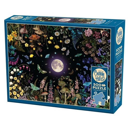 Cobble Hill Night Garden Jigsaw Puzzle incl Poster 500 Pieces