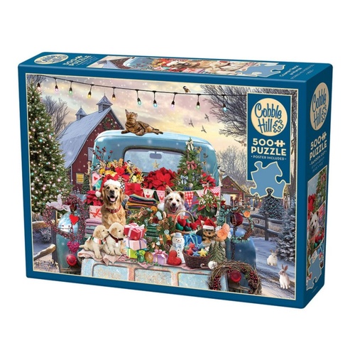 Cobble Hill Country Truck in Winter Jigsaw Puzzle 500 Pieces