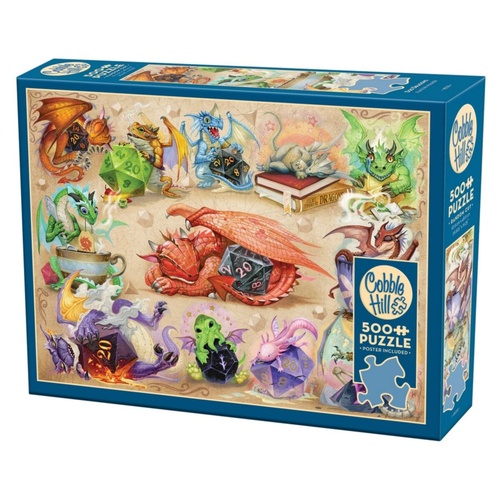 Cobble Hill D20 Dragons Jigsaw Puzzle incl Poster 500 Pieces