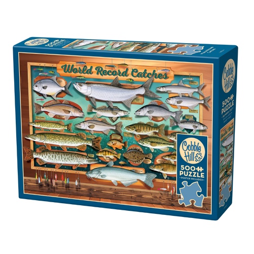 Cobble Hill World Record Catches Jigsaw Puzzle incl Poster 500 Pieces