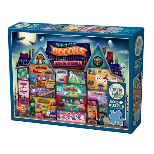 Cobble Hill Scary Good Boooks Jigsaw Puzzle incl Poster 500 Pieces
