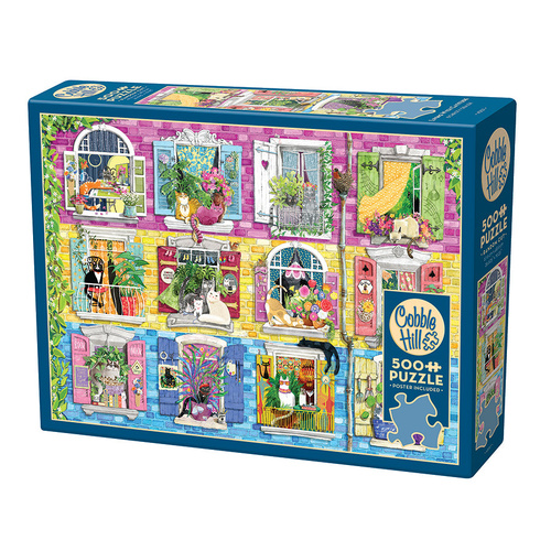 Cobble Hill Living with Cattitude Jigsaw Puzzle incl Poster 500 Pieces