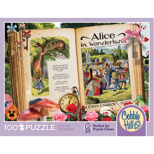 Cobble Hill Once Upon a Time: Alice in Wonderland Jigsaw Puzzle 100 Pieces