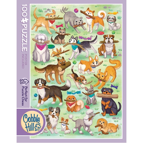 Cobble Hill Fetch! Kids Jigsaw Puzzle incl Poster 100 Pieces