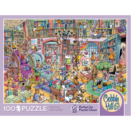 Cobble Hill Bookshop Bedlam Jigsaw Puzzle incl Poster 100 Pieces