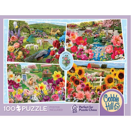 Cobble Hill Garden Tour Jigsaw Puzzle incl Poster 100 Pieces