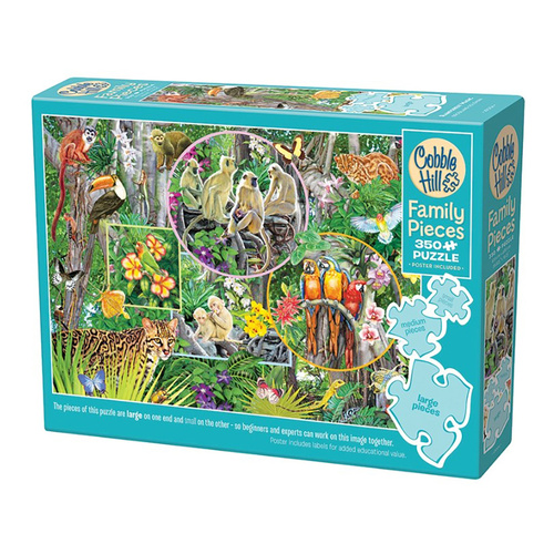 Cobble Hill Rainforest Magic Family Pieces Jigsaw Puzzle 350 Piece (COB47004)