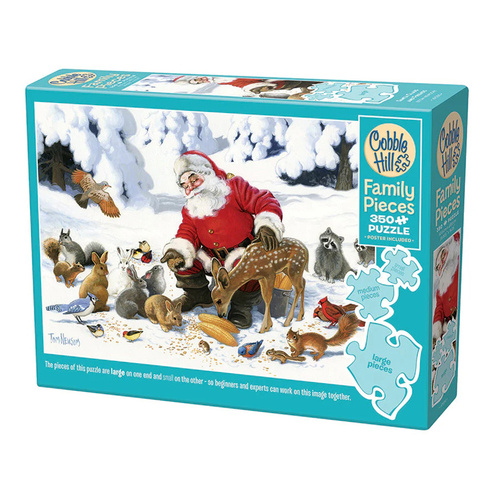 Cobble Hill Santa Claus & Friends Family Pieces Jigsaw Puzzle 350pc (COB47028)