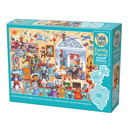 Cobble Hill Cats & Dogs Museum Family Pieces Jigsaw Puzzle 350pcs