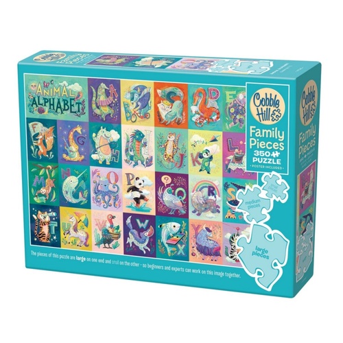 Cobble Hill Animal Alphabet Family Pieces Jigsaw Puzzle 350pcs