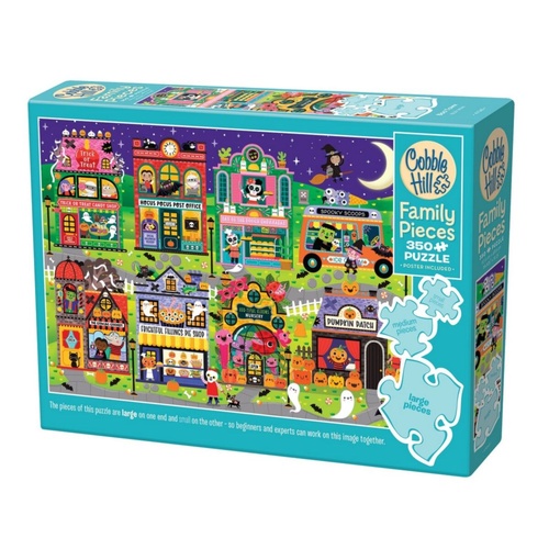 Cobble Hill Boo Town Family Pieces Jigsaw Puzzle incl Poster 350pcs