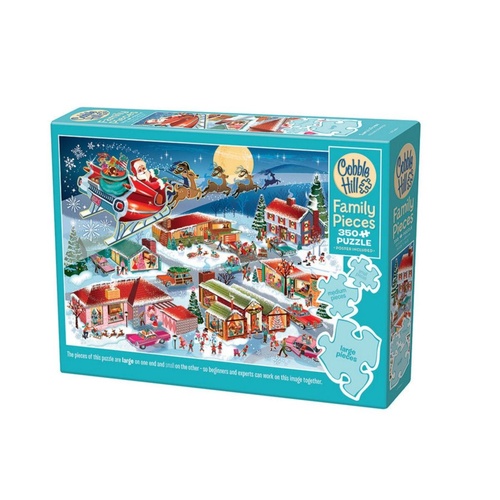 Cobble Hill Santa's Flyby Family Pieces Jigsaw Puzzle 350pcs