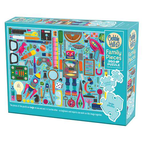 Cobble Hill Nerdy Junk Drawer Family Pieces Jigsaw Puzzle 350pcs