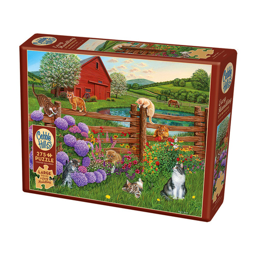 Cobble Hill Farm Cats Large Pieces Jigsaw Puzzle 275 Piece (COB48015)