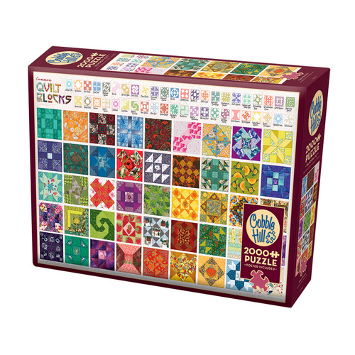 Cobble Hill Quilt Blocks Jigsaw Puzzle incl Poster 2000 Piece (COB49010)