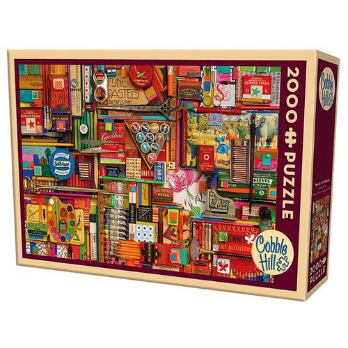 Vintage Art Supplies Puzzle Game 2000 Pieces (COB50711)