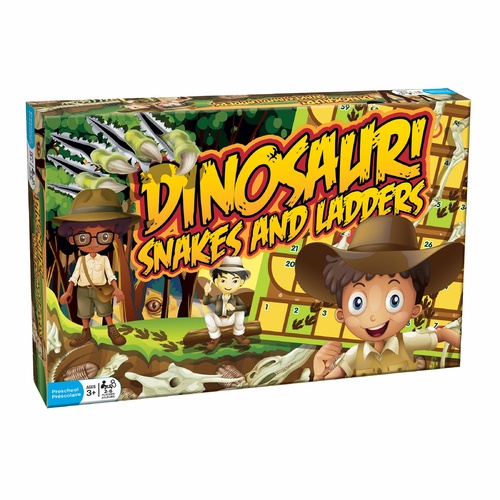 Dinosaur Snakes & Ladders Game Ages 3+ Years (OUT19235)