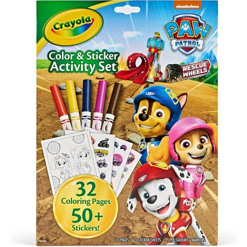 Crayola Paw Patrol Color & Sticker Activity Set with 50+ Stickers