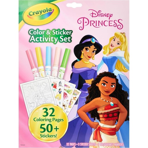 Crayola Disney Princess Color & Sticker Activity Set with 50+ Stickers