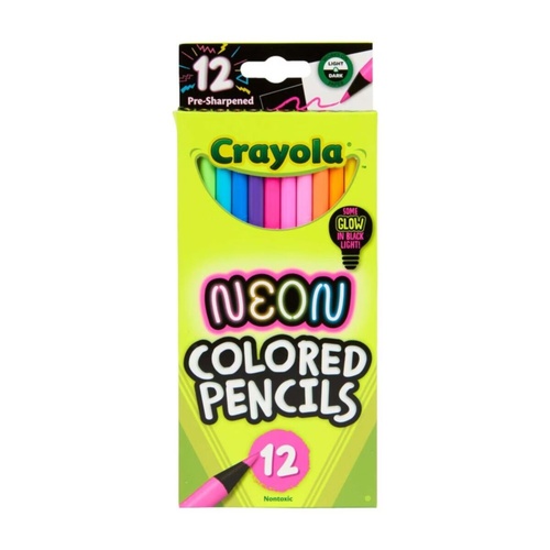 Crayola Neon Colored Pencils for Kids Ages 3+ 12 Pack