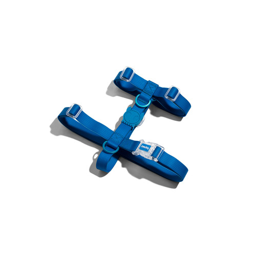 Zee Dog Neopro Adjustable Soft Dog H Harness Blue Medium