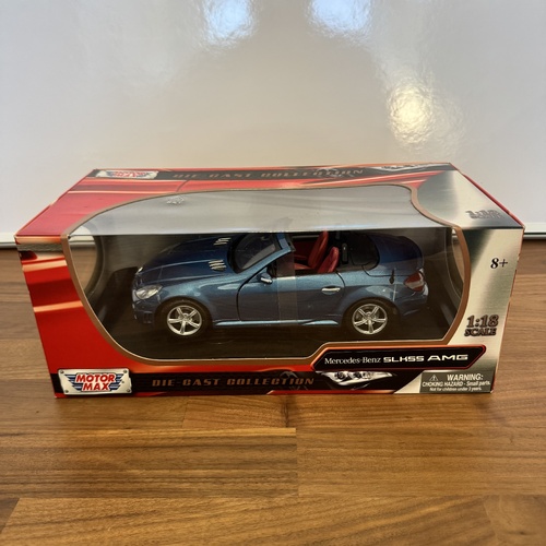 Motormax Mercedes Benz SLKSS AMG Metallic Blue  1:18 Diecast Model Car