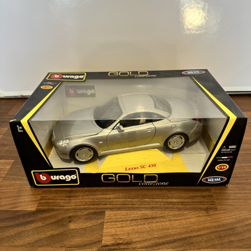 Burago Lexus SC 430 Silver 1:18 Diecast Model Car