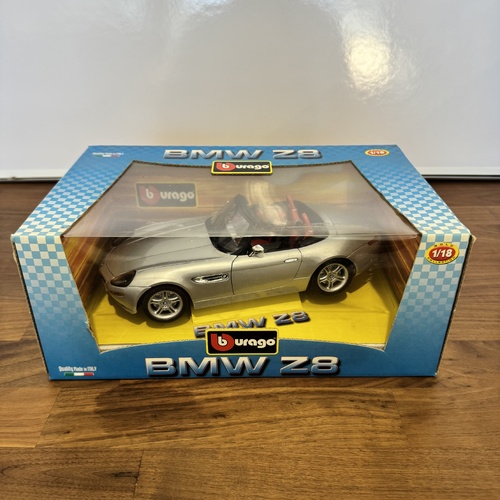 Burago BMW Z8 Silver 1:18 Diecast Model Car