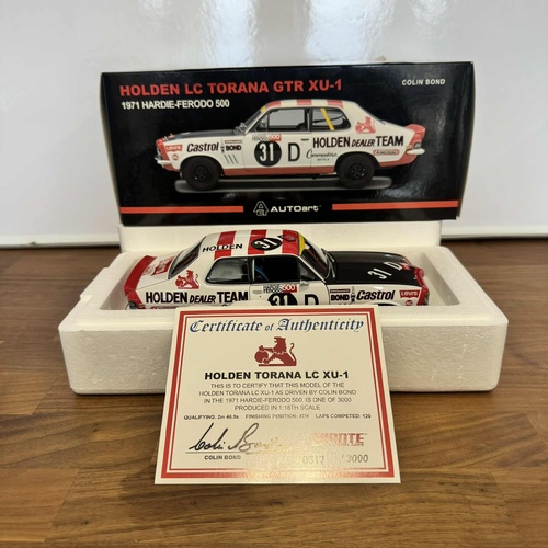 Autoart Biante 1:18 Holden LC Torana GTR XU-1 1971 Hardie-Ferodo 500 Colin Bond