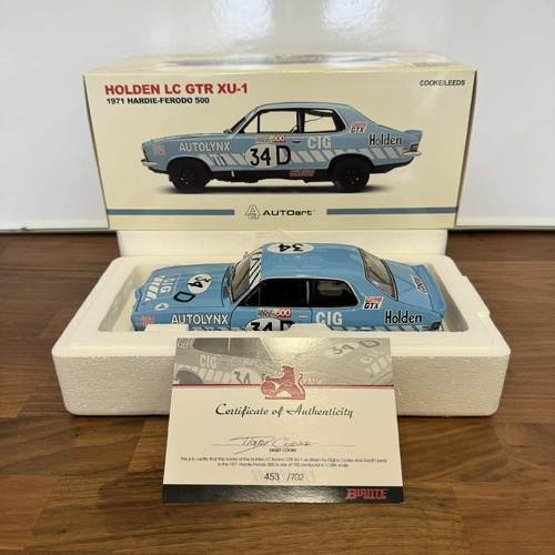 Autoart Biante 1:18 1971 Bathurst Cooke/Leeds #34D Holden LC GTR XU-1 Torana