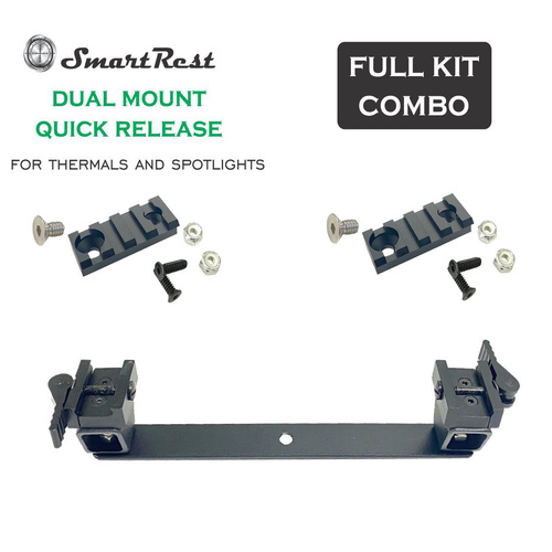 SmartRest Dual QR Mount + 2 Rails for Powa Beam Spotlight (E-SRDQR-)
