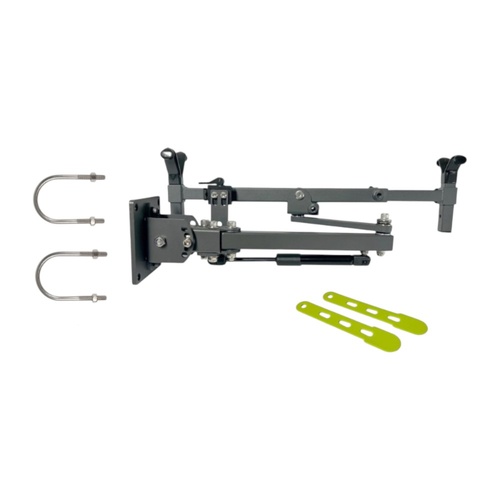 SmartRest UTV Gun Rack Side Mount Double Swivel Arm Steel-Framed Cradle