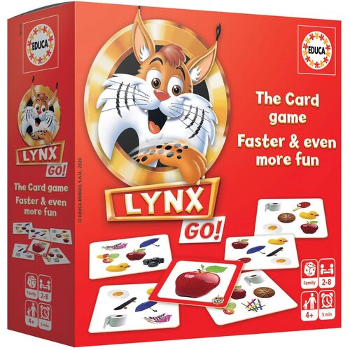 Educa Lynx Go Family Card Game 2-8 Players Ages 4+ (EDU189225)