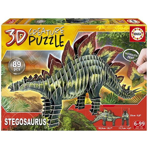 Educa 3D Creature Cardboard Puzzle Stegosaurus 89 Pieces (EDU19184)