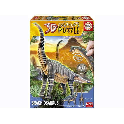 Educa 3D Creature Cardboard Puzzle Brachiosaurus 101 Pieces (EDU19383)