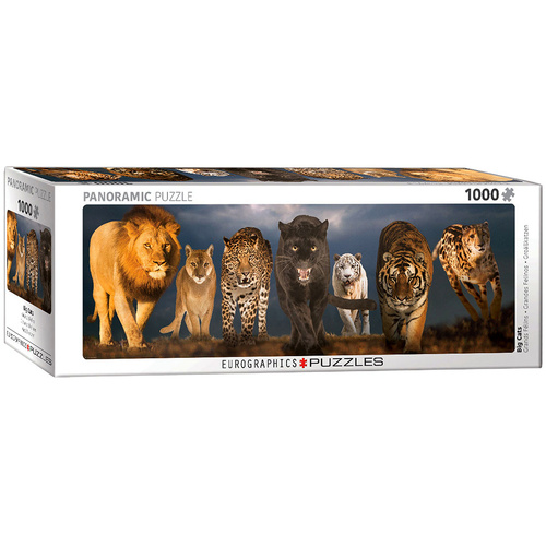 Eurographics Big Cats Panoramic Jigsaw Puzzle 1000 Pieces (EUR50297)