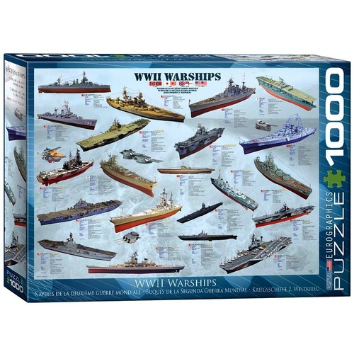 Eurographics WWII Warships Jigsaw Puzzle 1000 Pieces (EUR60133)